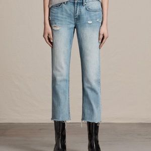 ALLSAINTS - Serene Cropped Kick Flare Jeans